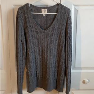 Gray Cable Knit Sweater, size 2X